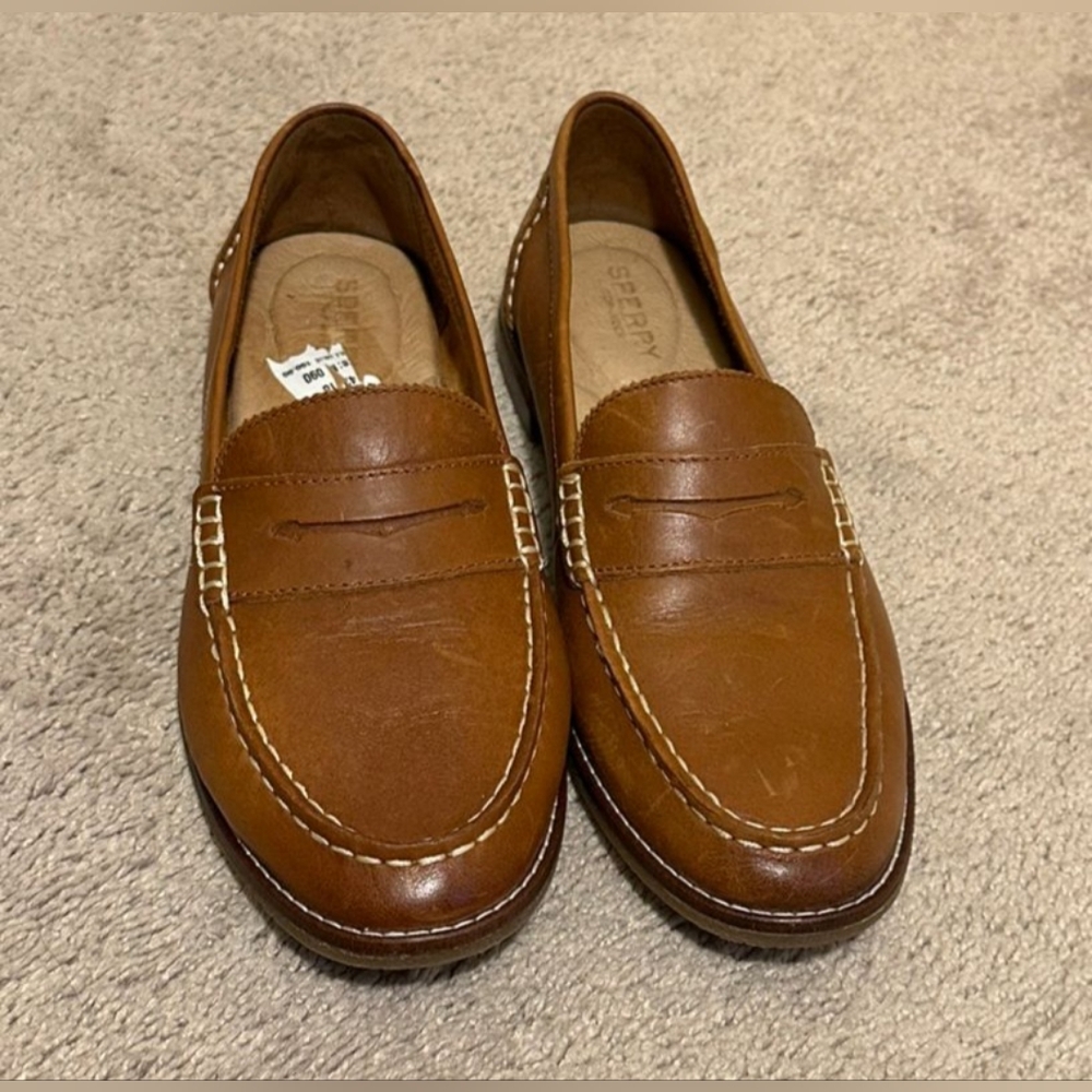 Sperry Tan Loafers, Size 9